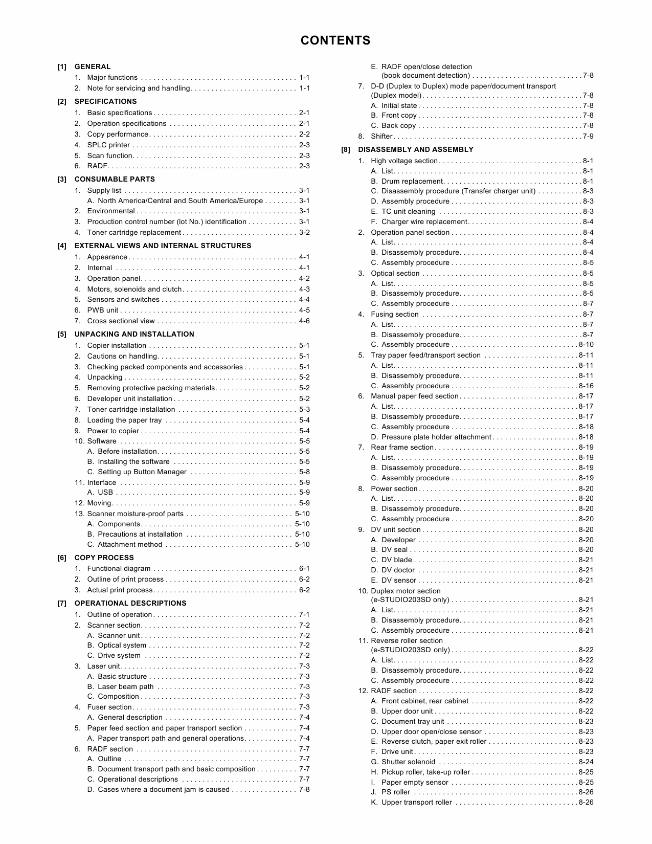 TOSHIBA e-STUDIO 203S 203SD Service Manual-2